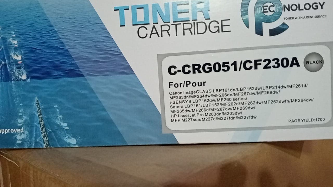 تونر كارتريدج C-crg 051/ CF 230 A ذات نعدل طباعة 1700 نسخة حقيقية